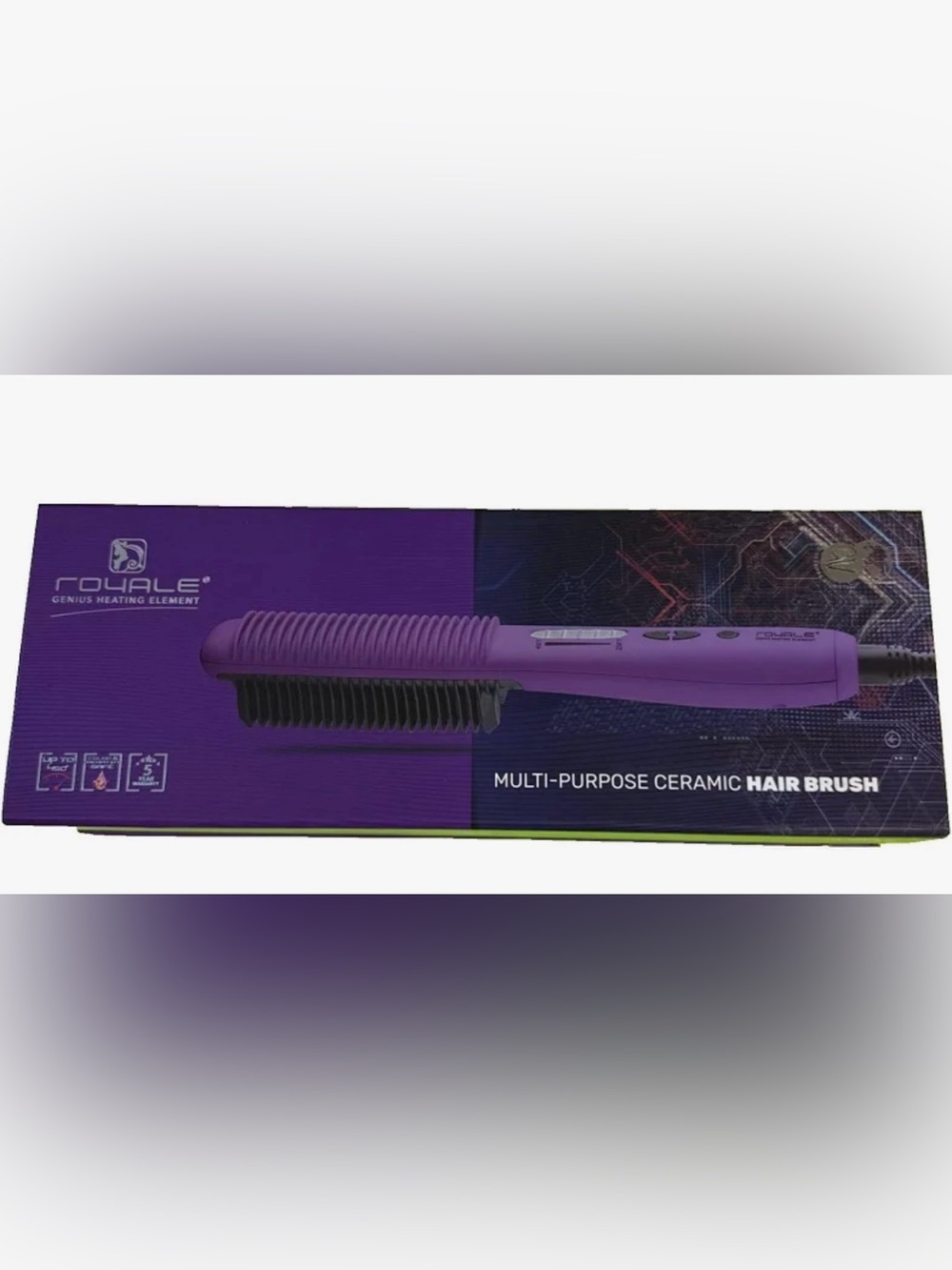 Royale Multi-Purpose Ceramic Hair Brush – Purple | New in Box